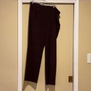 Roz & Ali Secret agentTummy Control cranberry maroon dress pants from dress barn
